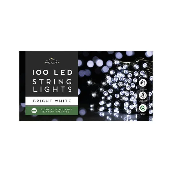 Outdoor &  Indoor 100 Led String Lights Bright White