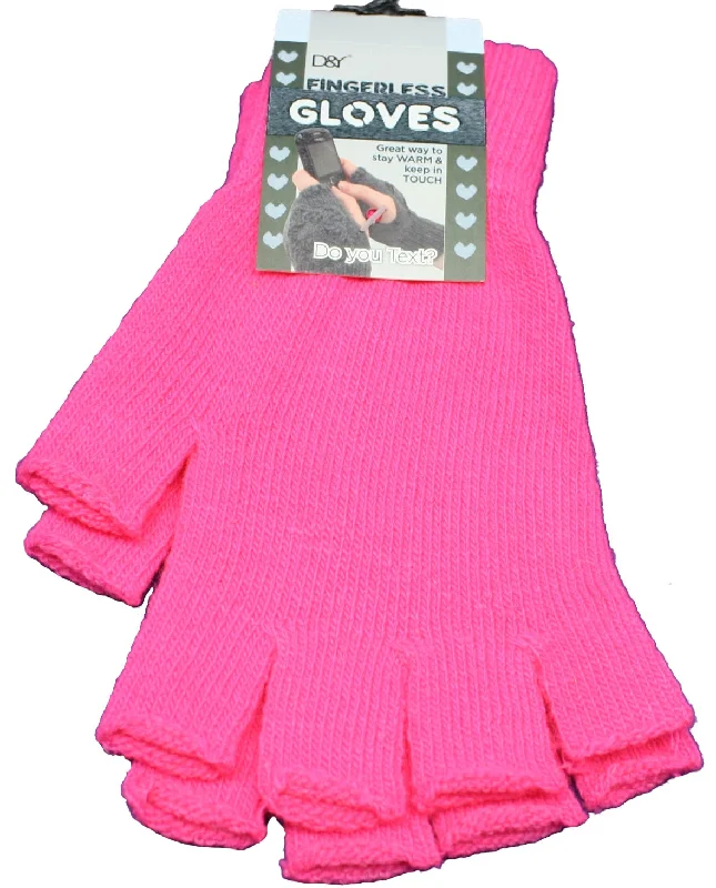 Brights 1/2 Finger Glove - Hot Pink