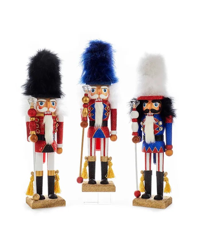 18" Hollywood Nutcrackers™ Red, White, and Blue Soldier Nutcrackers (sold individually)