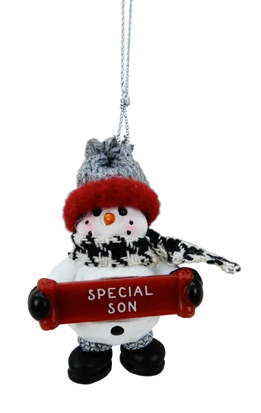 2.5" Snowman Ornament - Special Son