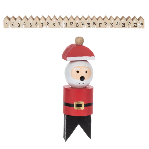 21.75" L Santa Countdown Calendar