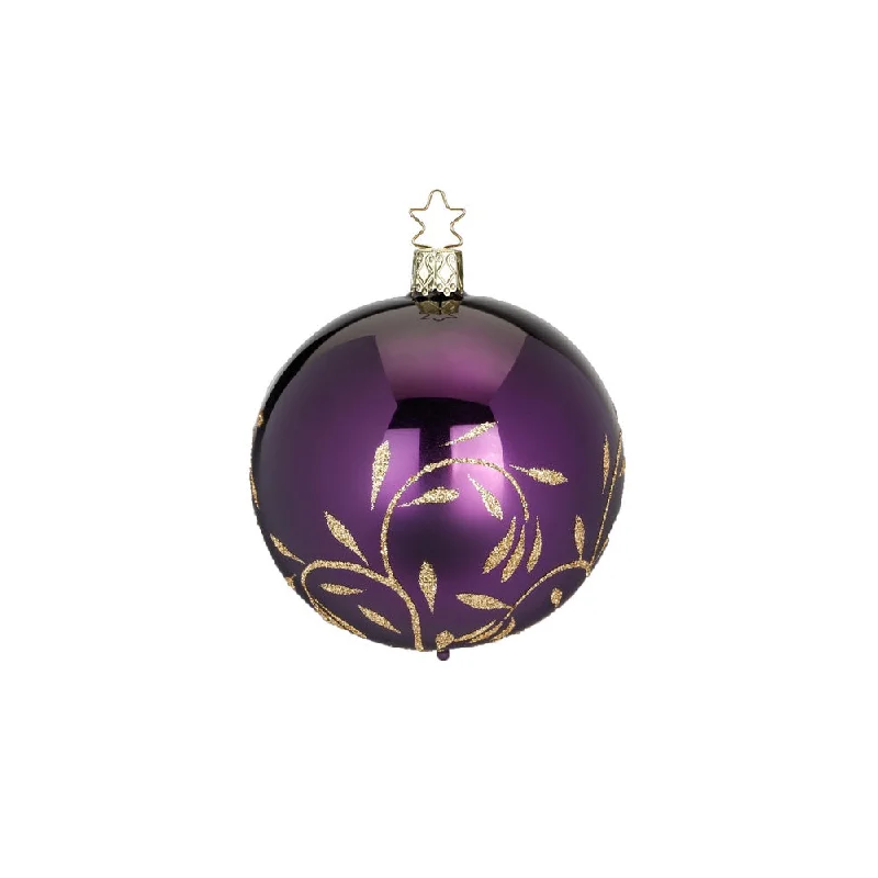 Vintage Lightness Ball, purple, 6cm by Inge Glas of Germany