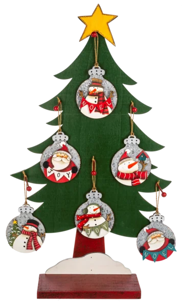 3.75" Santa & Snowman Ornaments (sold individually)