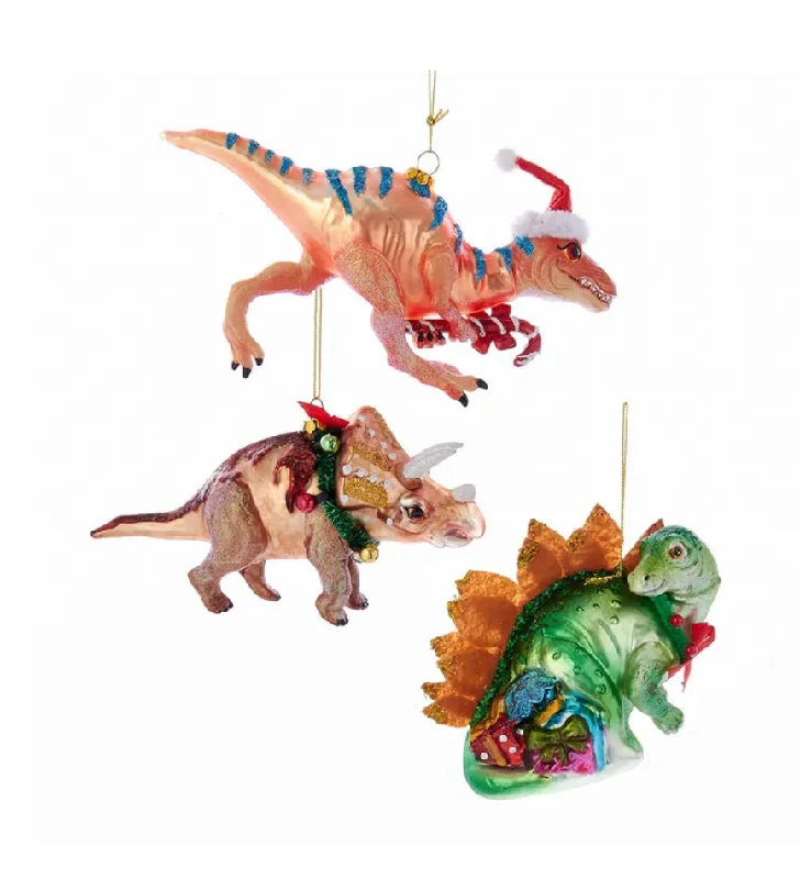 Noble Gems™ Dinosaur Glass Ornaments (3 Styles – Sold individually)