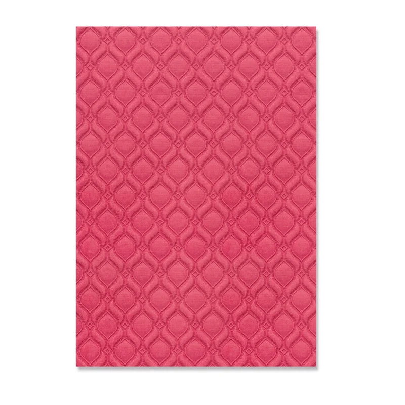 3D Textured Impressions A5 Embossing Folder -  Ornate Repeat