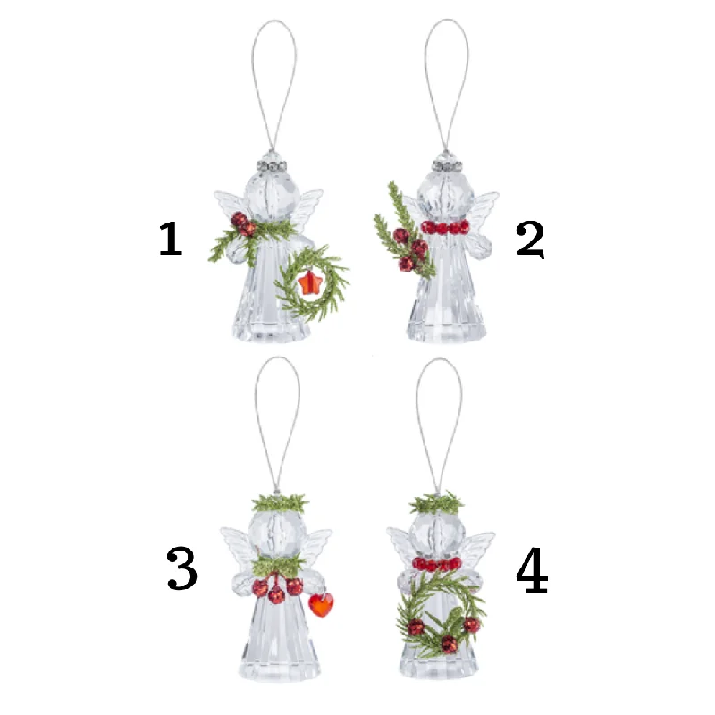 3"H Teeny Mistletoe Angel Ornament