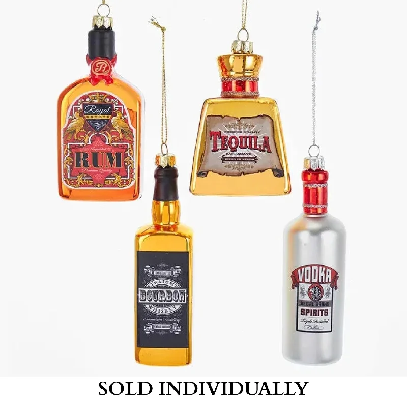 4-5.5" Alcohol Drink Bottle Ornament (4 Styles – Sold individually)