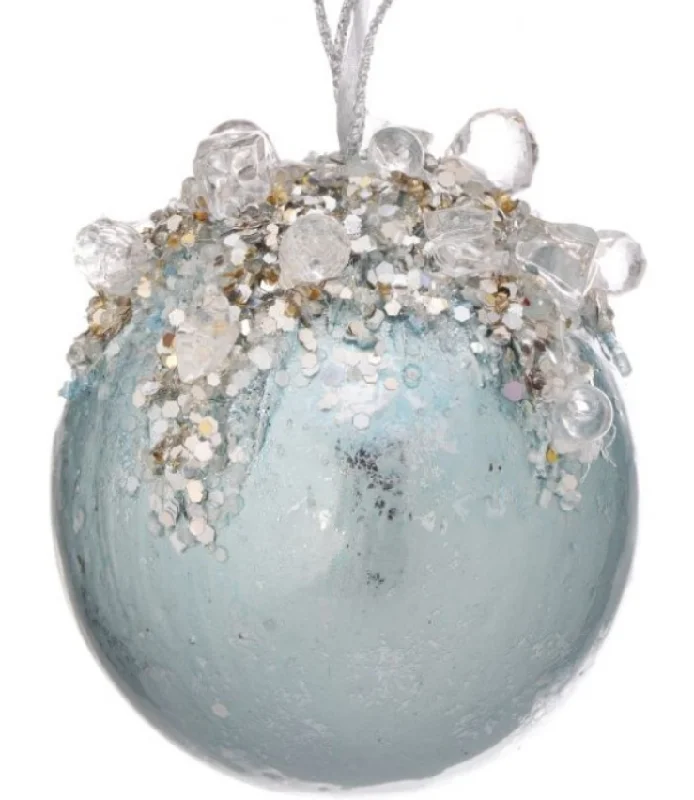 4" Heavy Jeweled Ball Ornament (5 colors - sold individually)