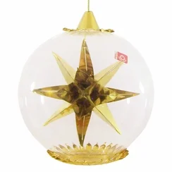 Star Foil Ornament, 12cm, gold by Resl Lenz