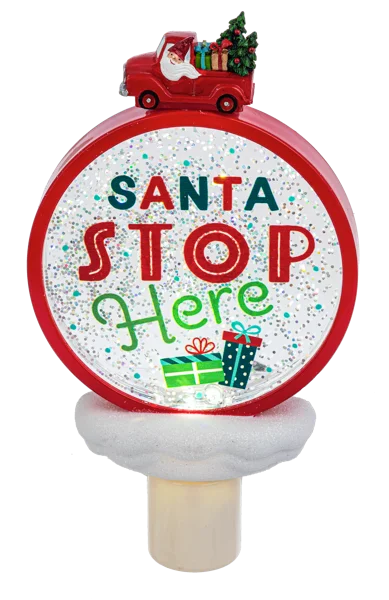 7.5" Santa Shimmer LED Disk Night Light (sold individually)