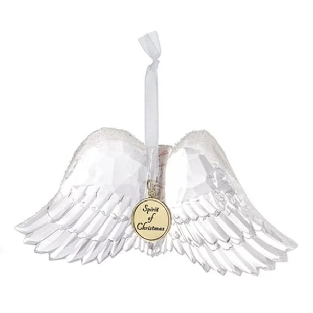 7" Acrylic "Spirit of Christmas" Angel Wings Ornament