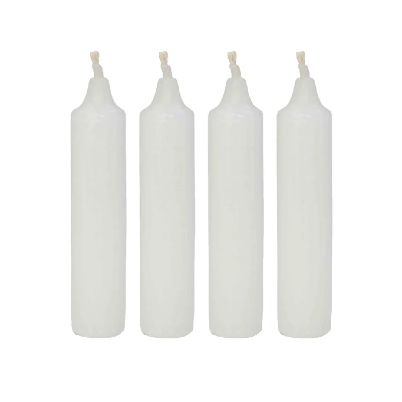 Advent Candle, White, 25mm, 4 pack by EWA Kerzen