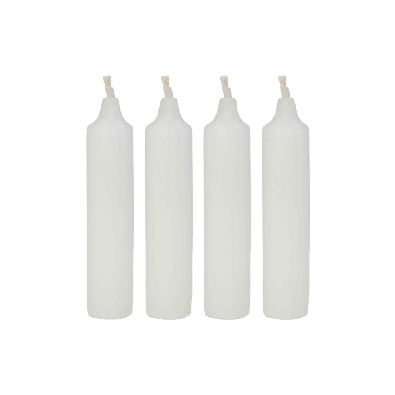 Advent Candle, White, 23mm, 4 pack by EWA Kerzen