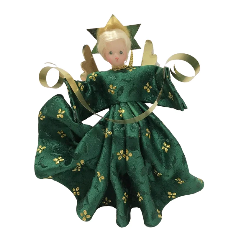 Angel in Green Dress with Gold Flowers by Lenore Leidel in Iffeldorf