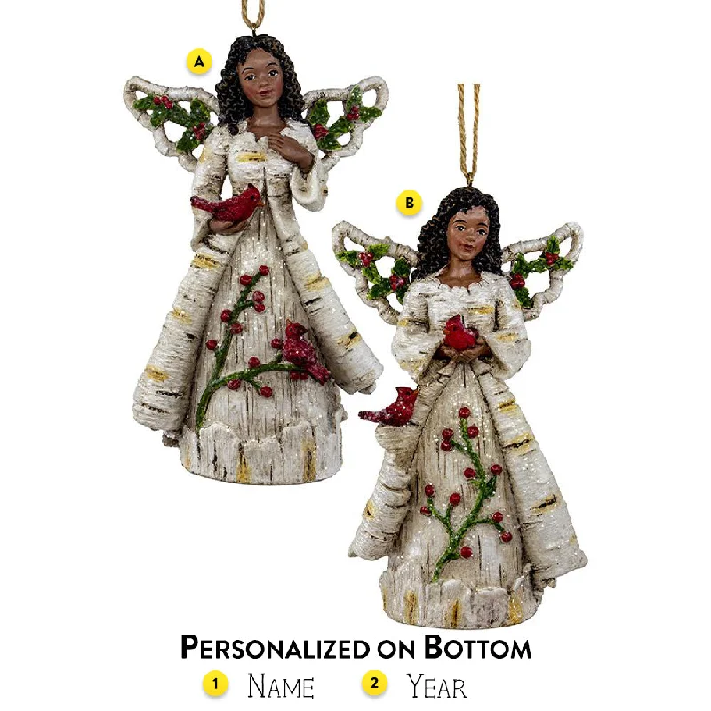 Personalized Angel Ornament - African American