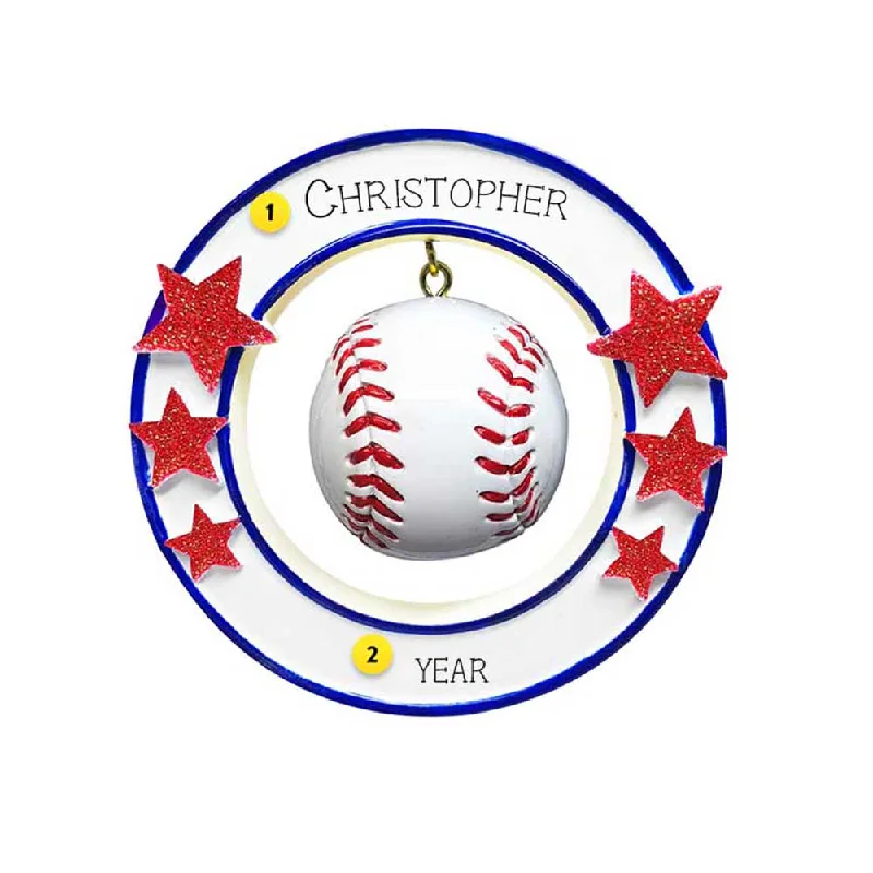 Personalized 3D Baseball Ornament