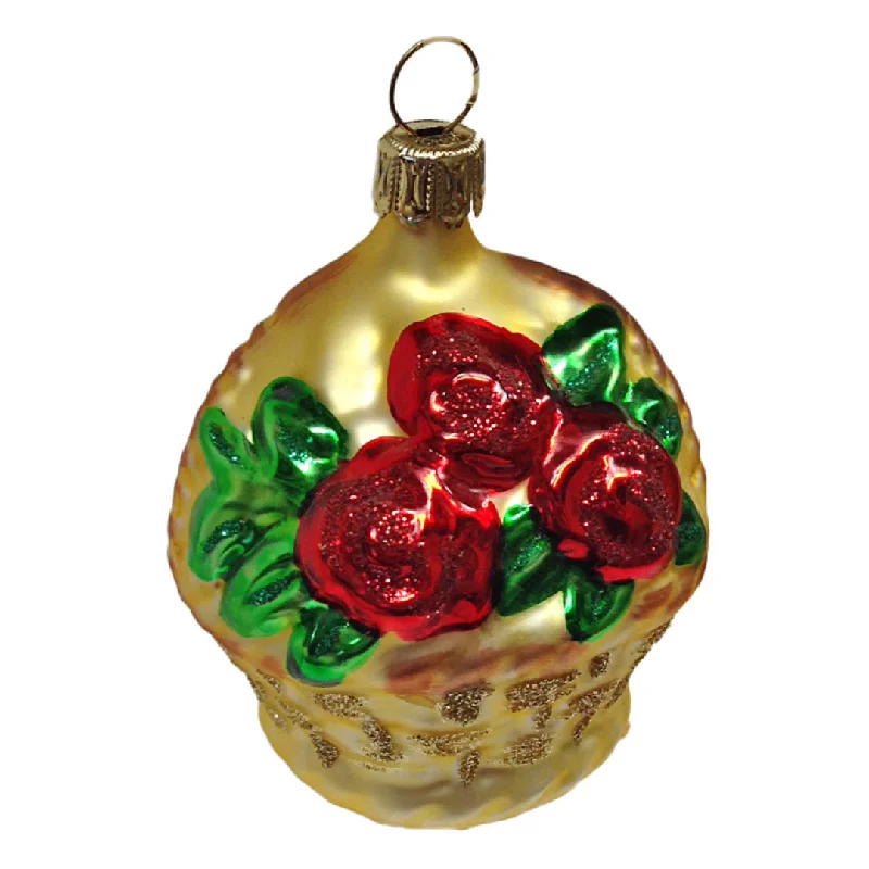 Basket of Roses Ornament by Old German Christmas