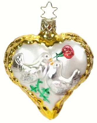 Birds of Love Ornament by Inge Glas of Germany