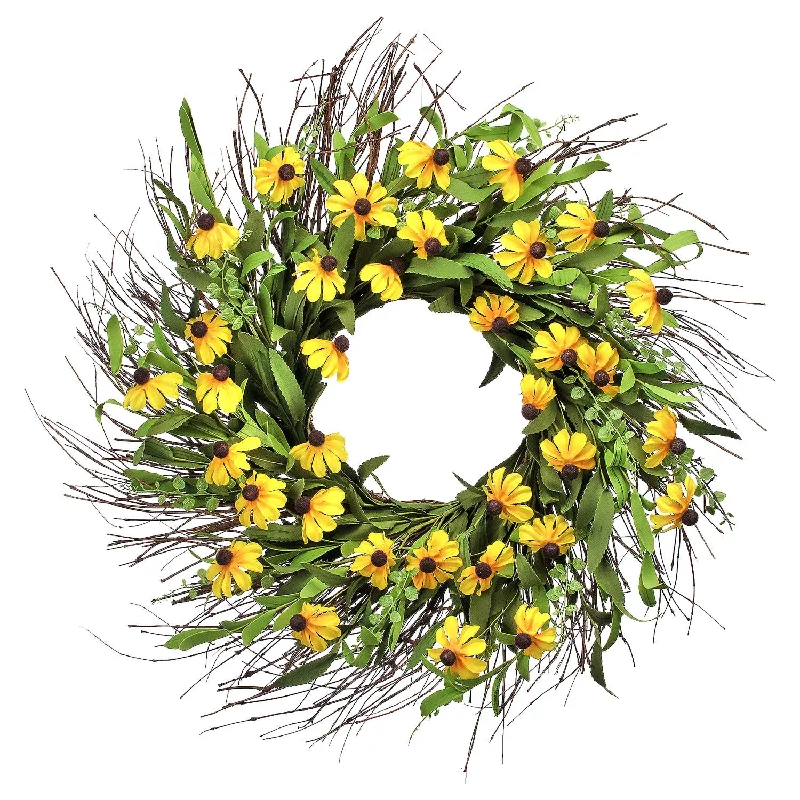 Black Eye Susan Wreath 24"