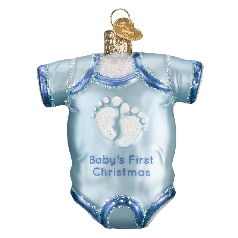 Baby Onesie Ornament Blue - Old World Christmas