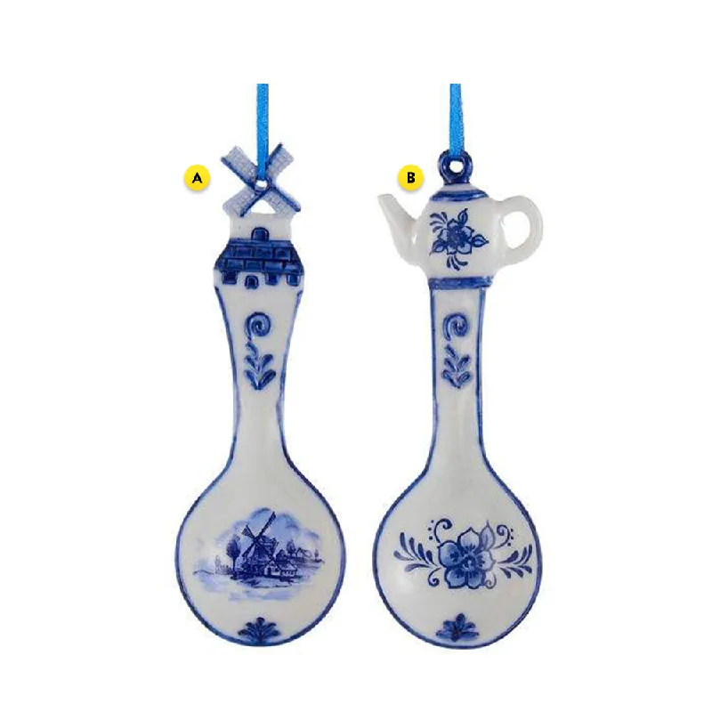 Delft Blue Spoon Ornament