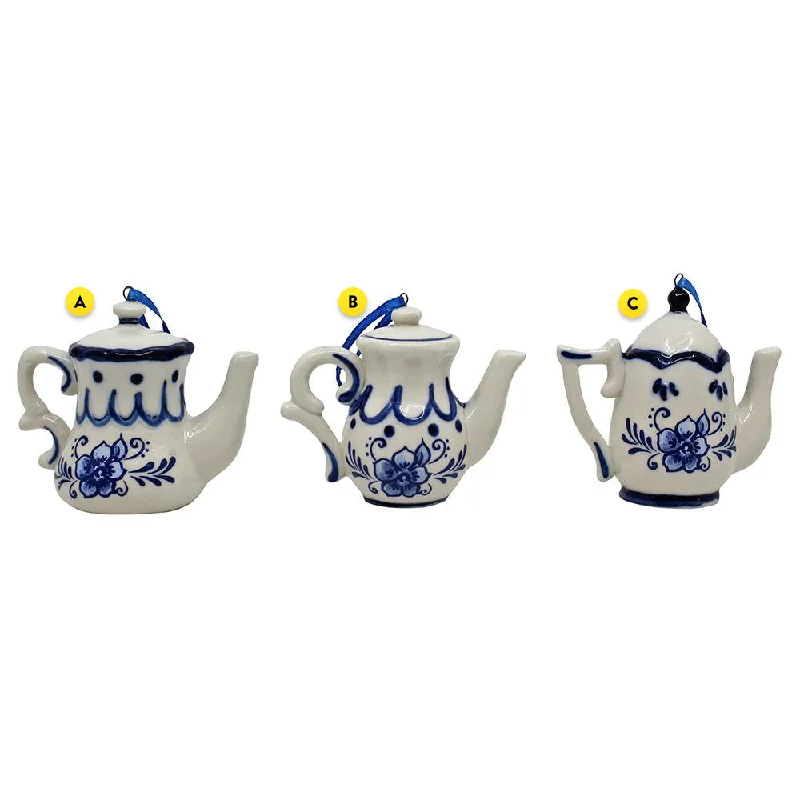 Delft Blue Teapot Ornament