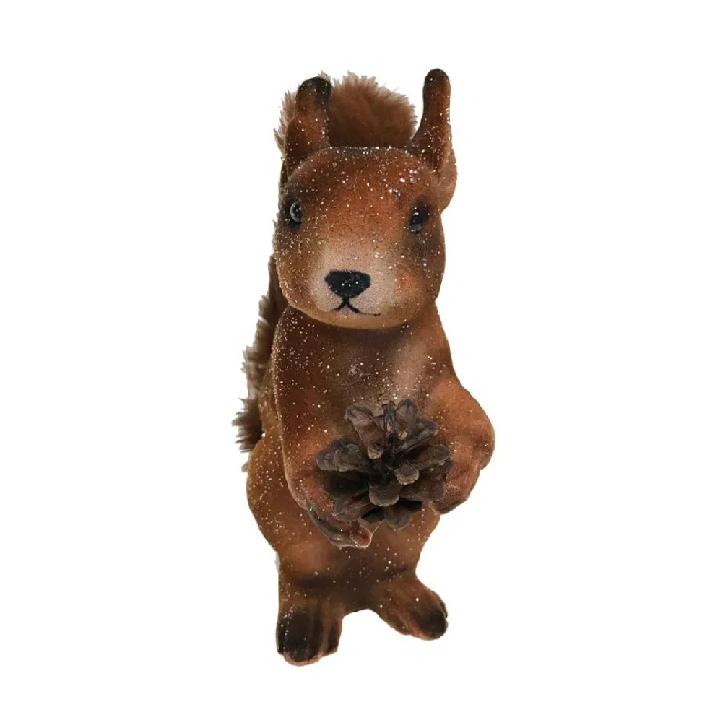 Brown Squirrel, Flocked Plastic Figurine by Ino Schaller