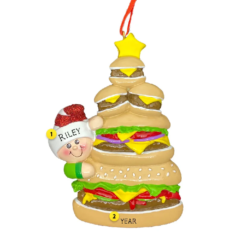 Personalized Burger Lover Ornament