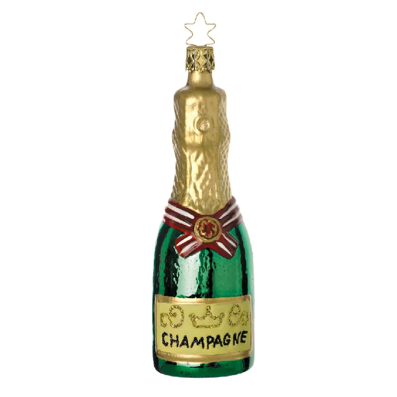 Congratulations! Champagne Ornament by Inge Glas of Germany