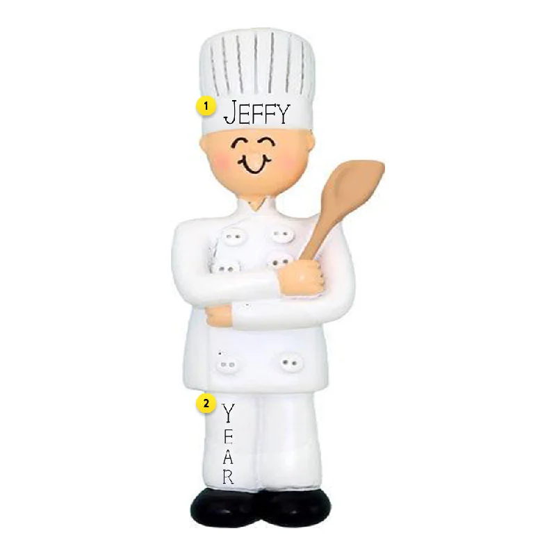 Personalized Chef Ornament - Male