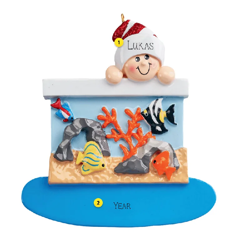 Personalized Child with Aquarium Ornament