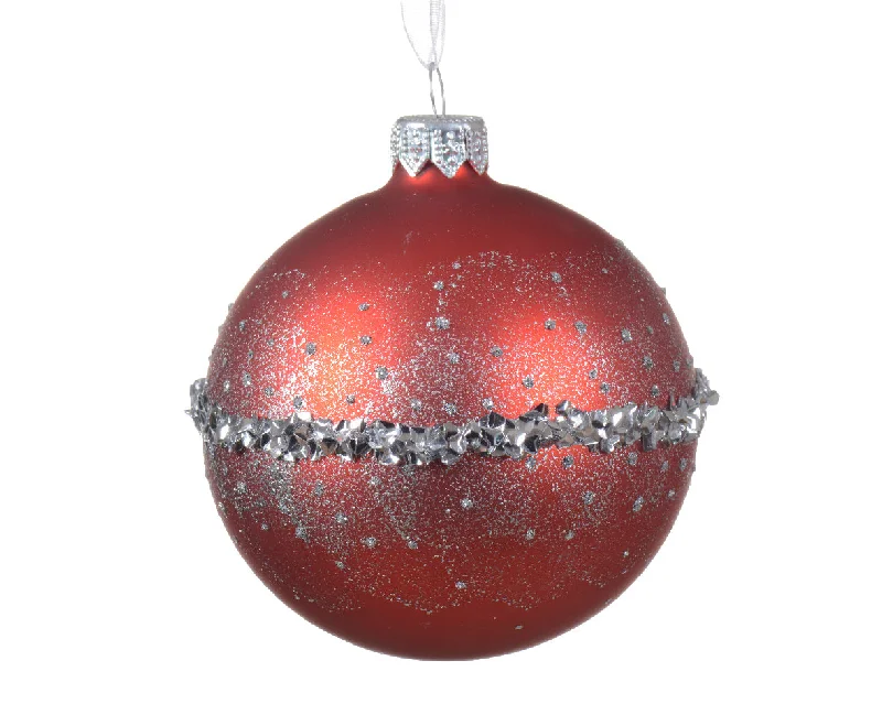 Christmas Glass Ornament Red