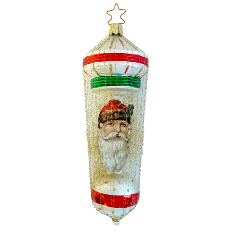 Christmas Time, Dresden Style Santa Ornament by Inge Glas of Germany