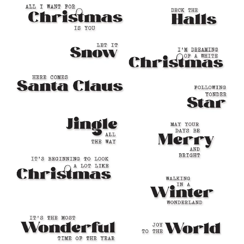 Clear Stamps Set 12PK - Seasonal Vibes #2