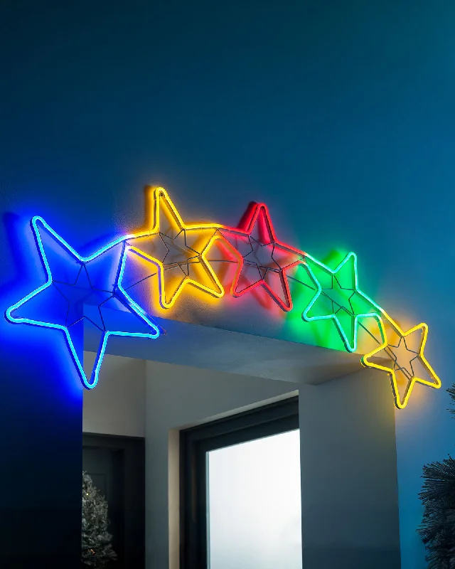 5 Star Rope Light Silhouette, 120 cm