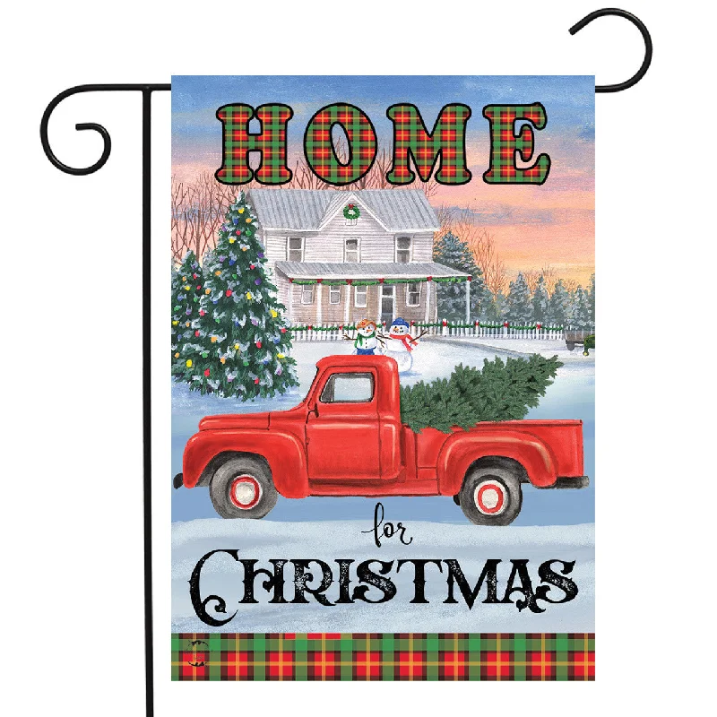 Home For Christmas Pickup Garden Flag (Stand not included)