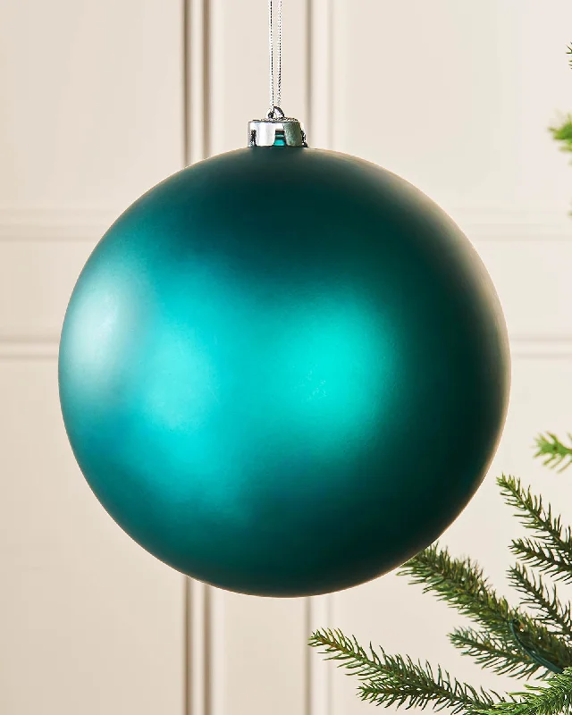 Teal Large Matt Shatterproof Bauble, 20 cm