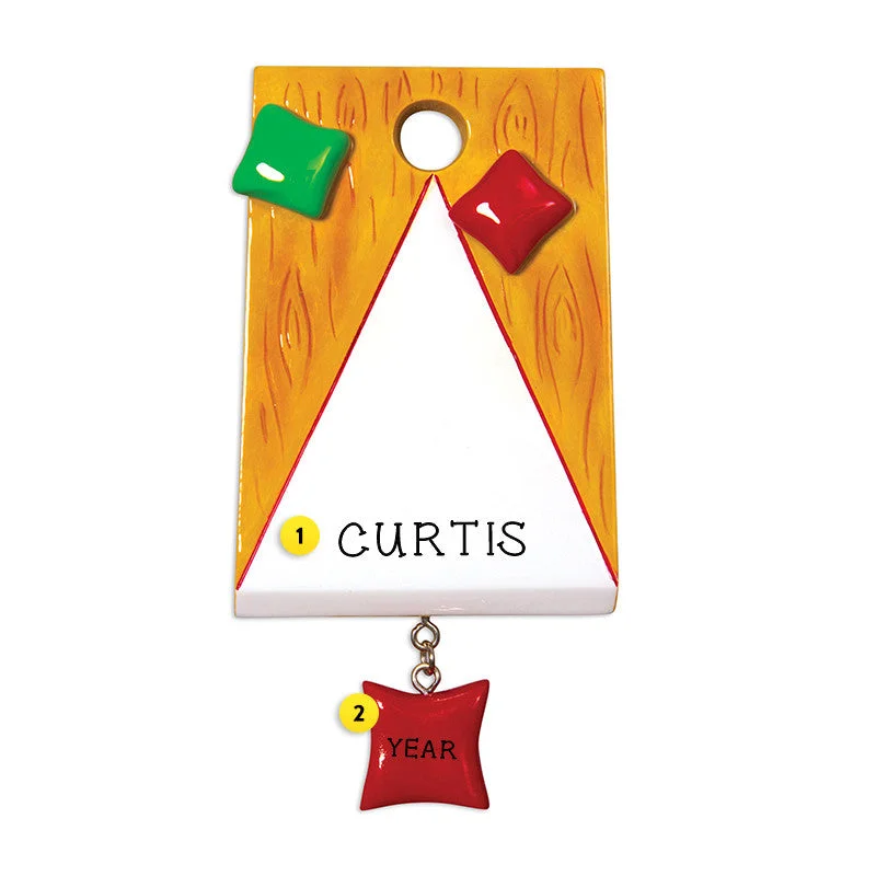 Personalized Corn Hole Bag Toss Game Ornament