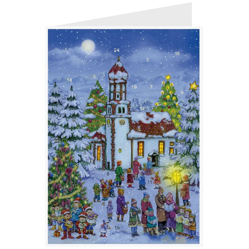 Country Church Advent Calendar Card by Richard Sellmer Verlag