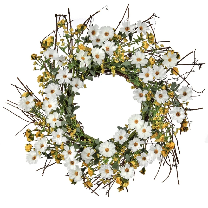 Daisy & Berry Wreath 22"