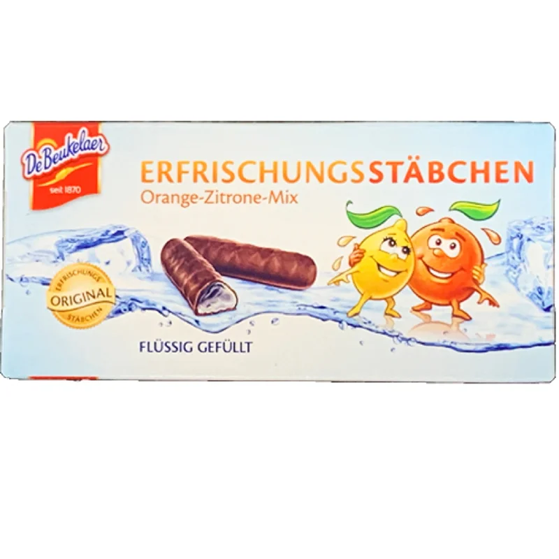 De Beukelaer Dark Chocolate Orange and Lemon-Filled Refreshment Sticks