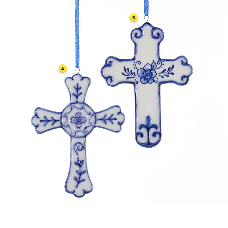 Delft Blue Cross Ornament