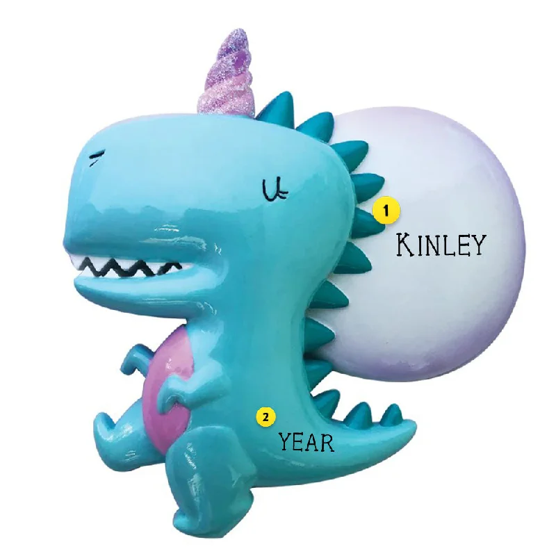 Personalized Dinocorn Ornament