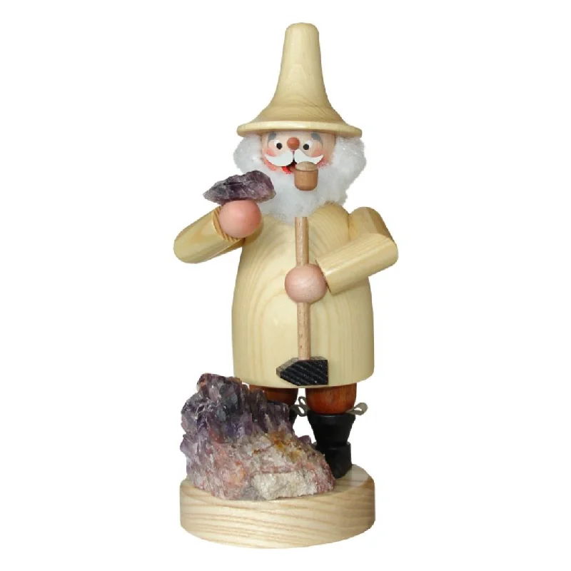 Dwarf with Amethyst Crystal, Incense Smoker by Eva Beyer