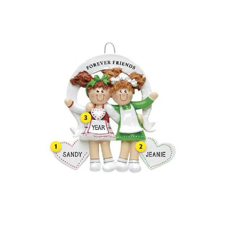 Personalized Forever Friends Ornament - Two Friends