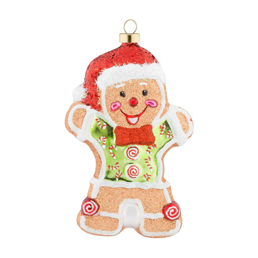 Gingerbread Boy Ornament Glass