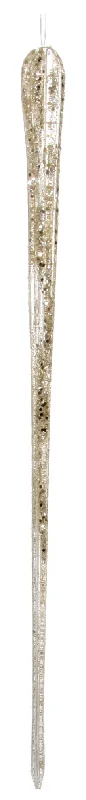 Glass Icicle Lined Champagne 20cm