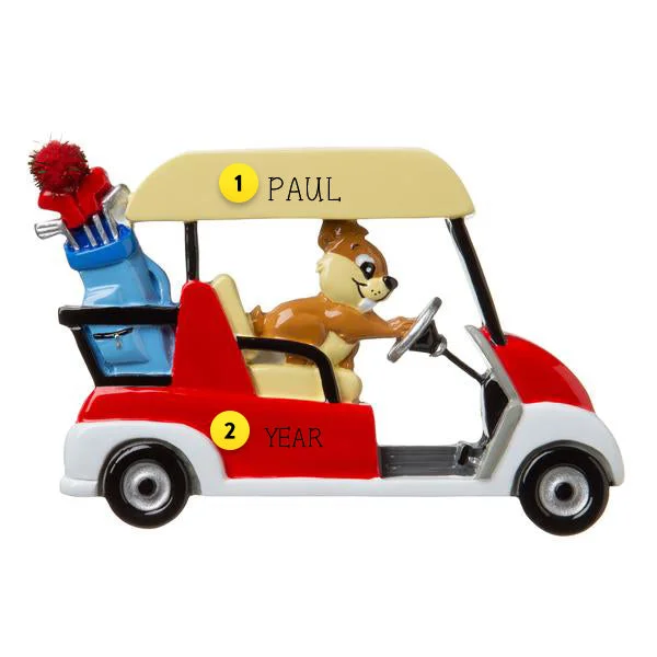 Personalized Golf Cart Ornament