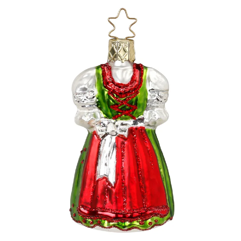 Holiday Dirndl Ornament by Inge Glas of Germany