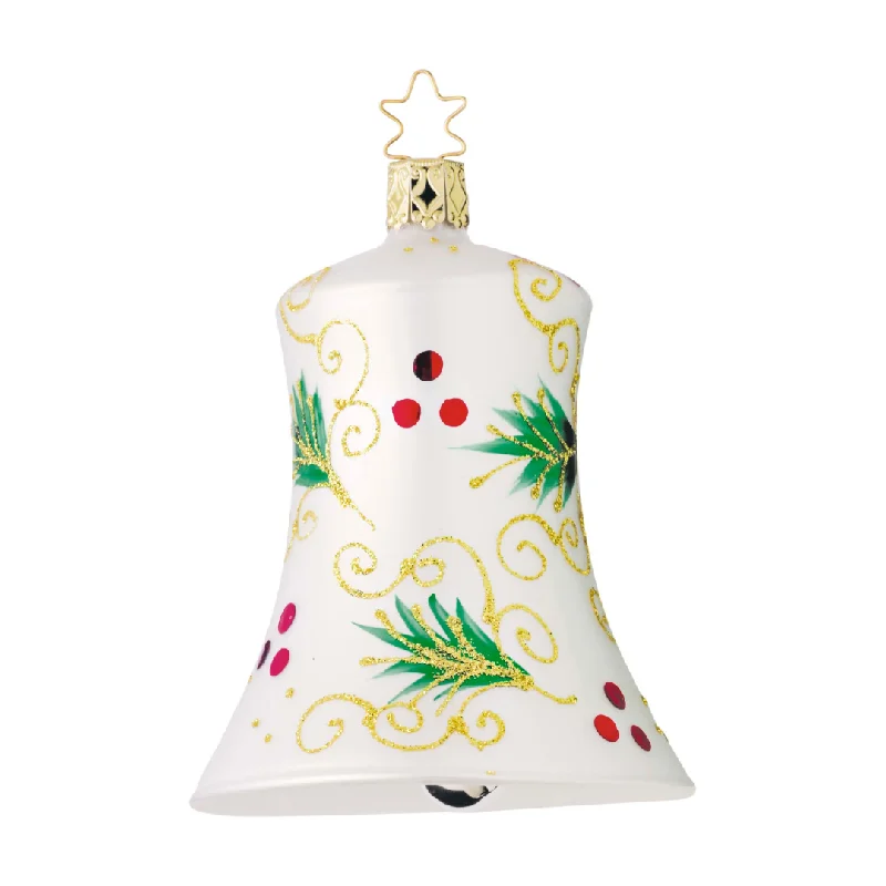 Holly Boughs Bell Ornament by Inge Glas of Germany